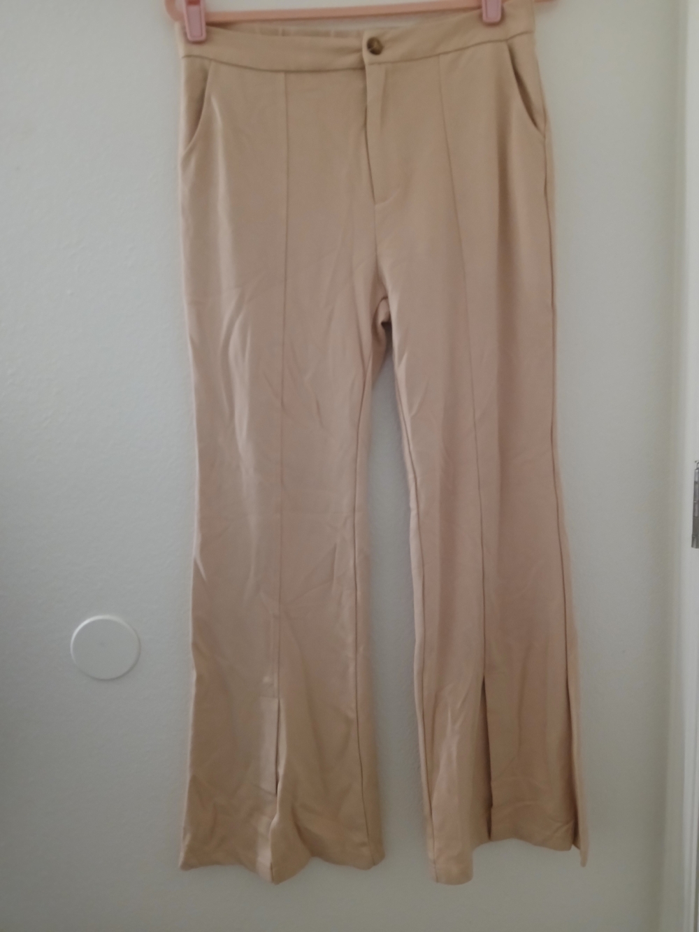 & Other Stories beige wide-leg chinos